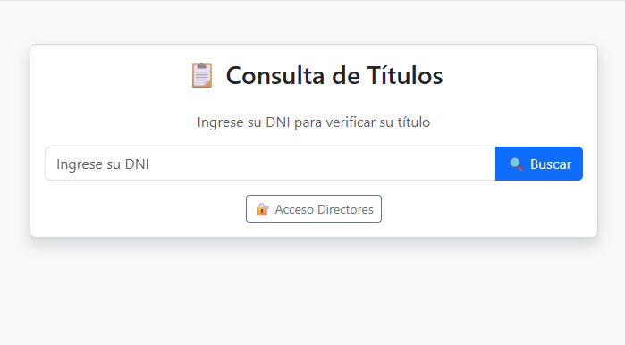 Sistema de verificación de títulos de CETPRO - Dirección Regional de Educación Tacna